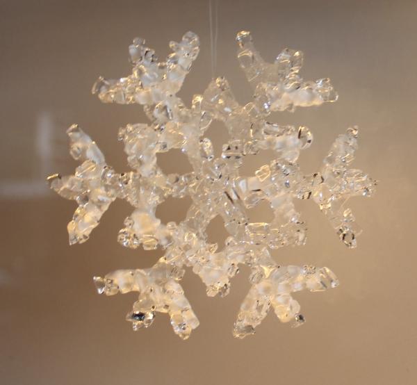 o8 Glas-Kristall  o/ 10 cm . dw 11 o22019 01A , Akzent weiß