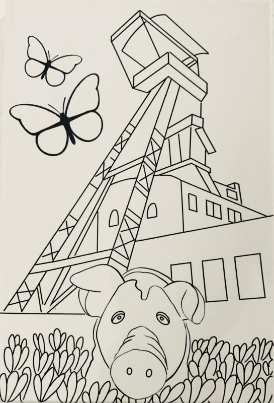 Wandbild POTTPAULI „Malvorlage Zeche“