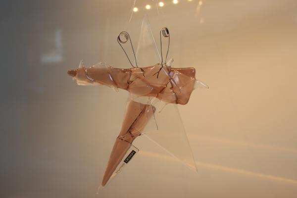 o11 Stern aus Glas in Rosenholz . st 1o92020 00