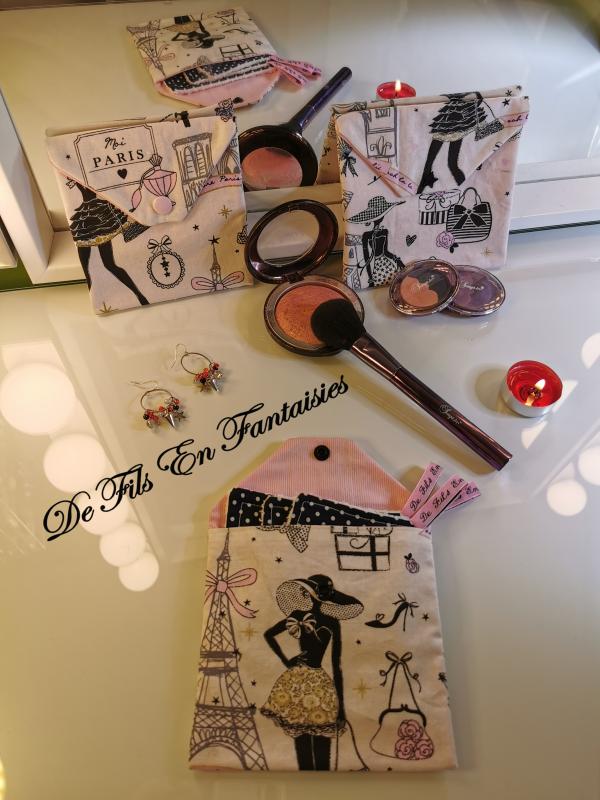 Pochette Parisienne Blanc et rose