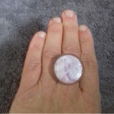 Bague Grande Bulle De Verre 