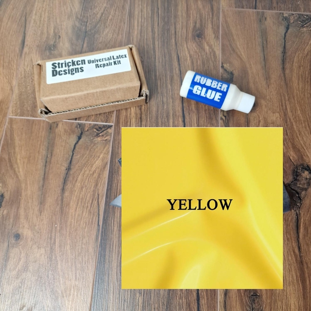 Yellow 0.4mm Latex Rubber Repair Kit Stricken Designs