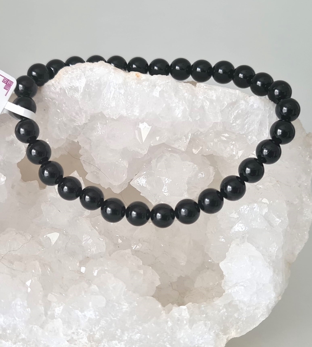 Bracelet Tourmaline noire 6mm