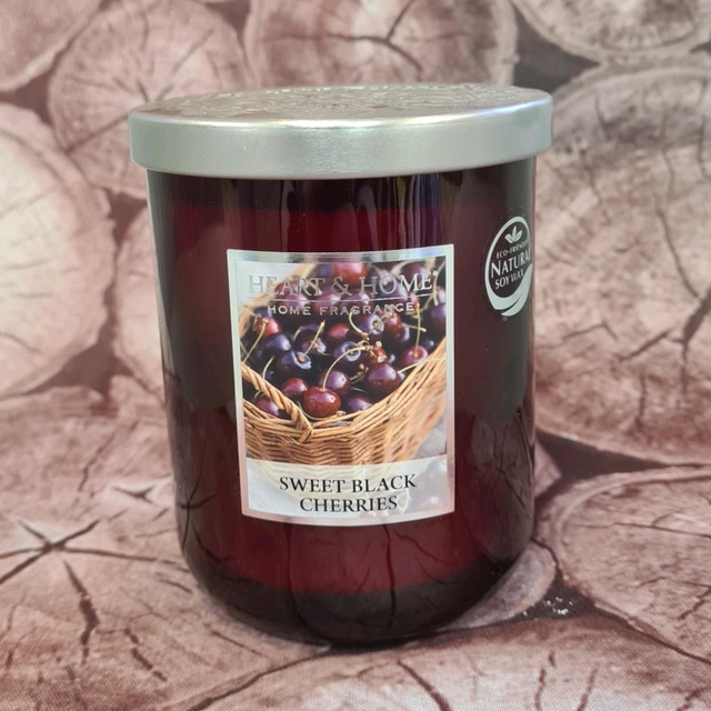 H&H Duftkerze Sweet Black Cherries 340g 
