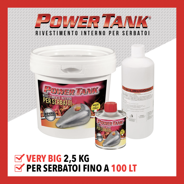 POWER TANK Trattamento Serbatoio Auto - Kit 1.3 Kg Per Benzina/Gasolio Antiruggine - Foto 4