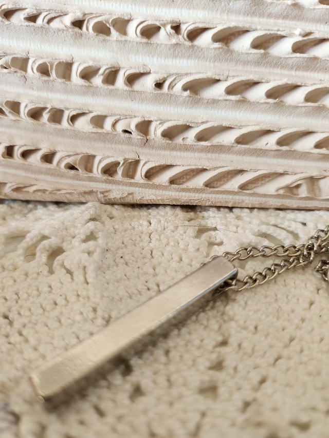 Collier rectangle à graver argent