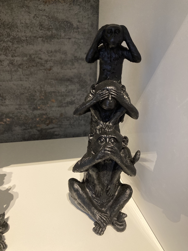 Deko Figur 3 Affen sitzend