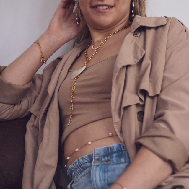 Chaîne de taille en perles d’eau douce - JASMIN