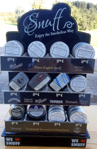 Display, Schnupftabak-Aufsteller, Schnupftabakpräsenter für 36 Dosen Schnupftabak