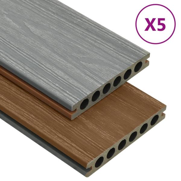 Composite Decking Board Kit 10m2 Grey/Brown Outdoor Superstore