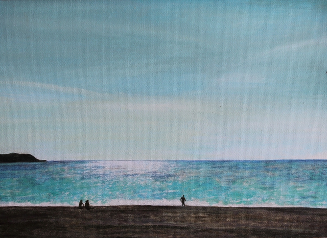 The sunlight caught on the Mediterranean off the coast of Nice 
