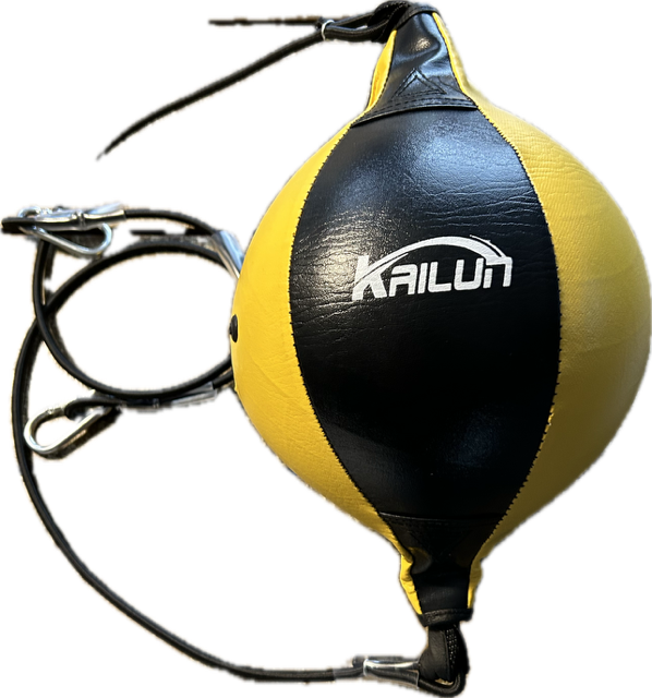 Training speedbal met elastiek onder/boven incl. pomp P.U. div. kleuren