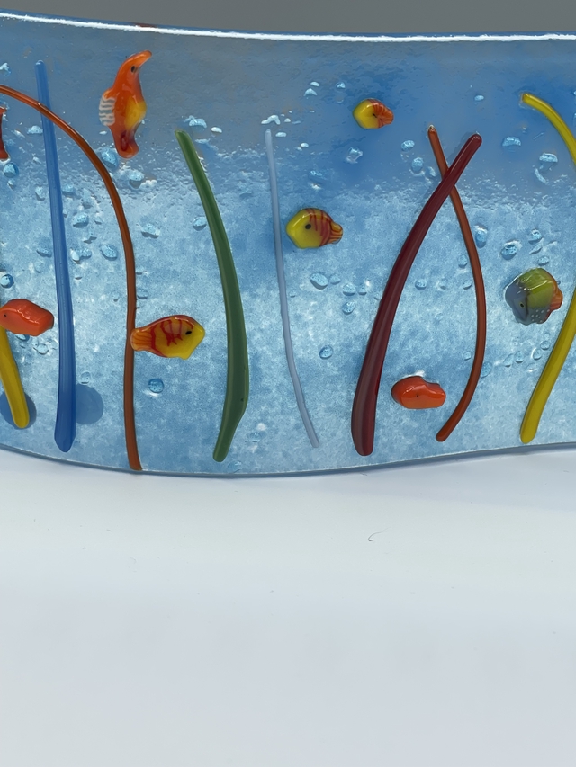 Underwater Sea Fused Glass Wave
