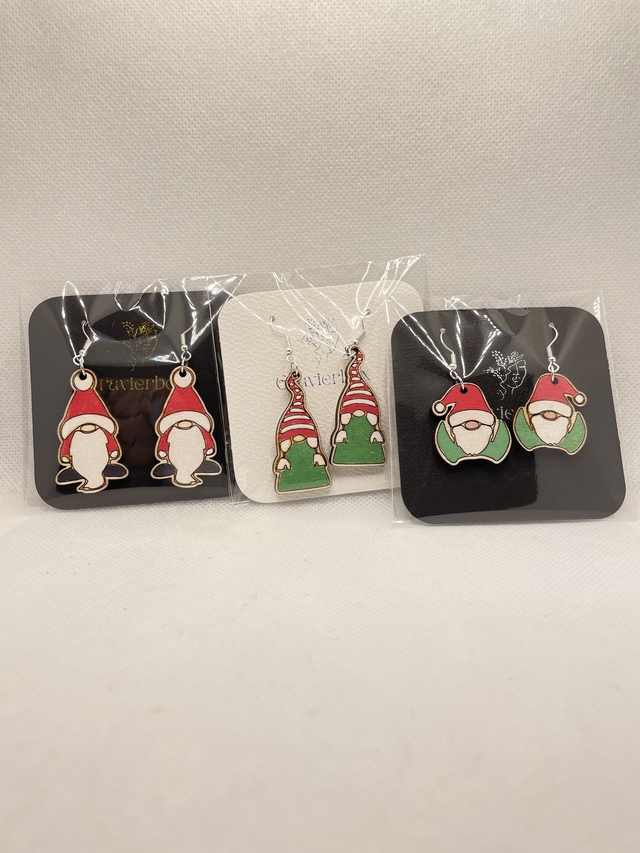 Wichtel Holzohrringe