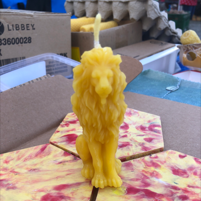 Bienenwachskerze Löwe