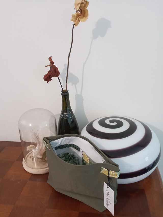 Trousse multi-poches Noir/gris/rose