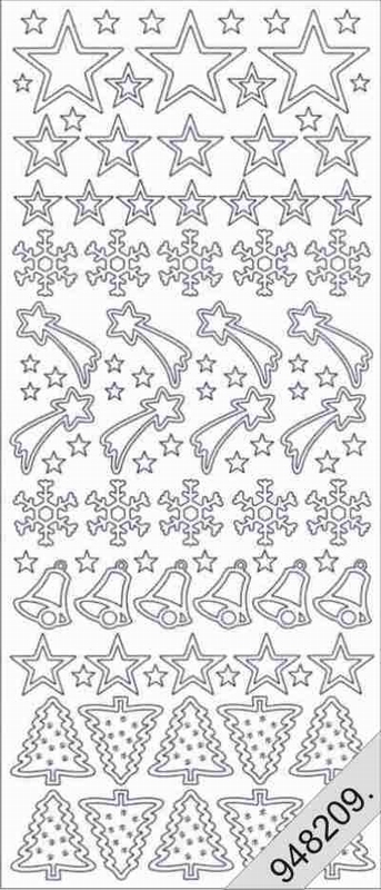 Sterren, klokken, kerstbomen goud (853