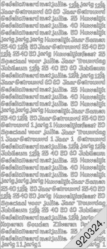 Huwelijk 12,5 -25 - 40 - 50 jaar zilver (241)