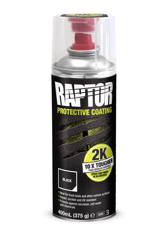 Raptor Liner Spraydose 400 ml mit Härter Schwarz (400ml)