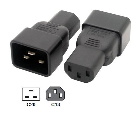 Adapter C19  nach C13- nur für Testzwecke - Kein Dauerbetrieb -
