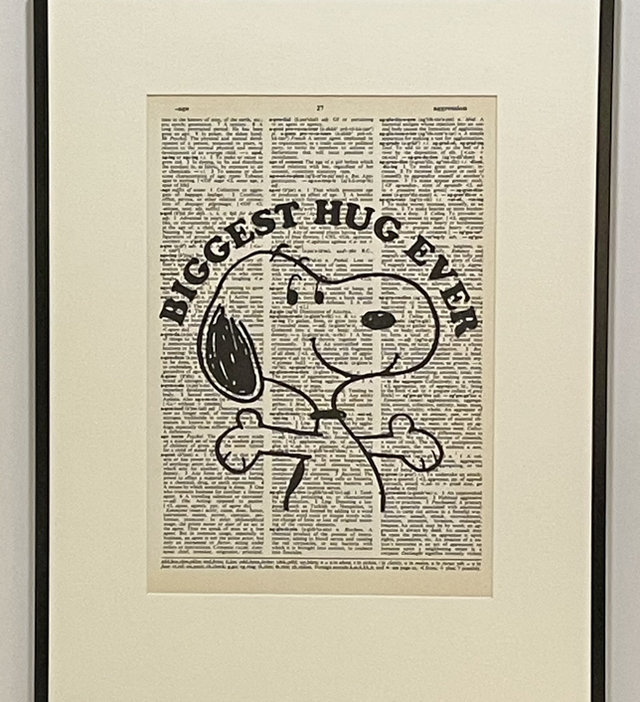 Biggest Hug - bedruckte Buchseite gerahmt 