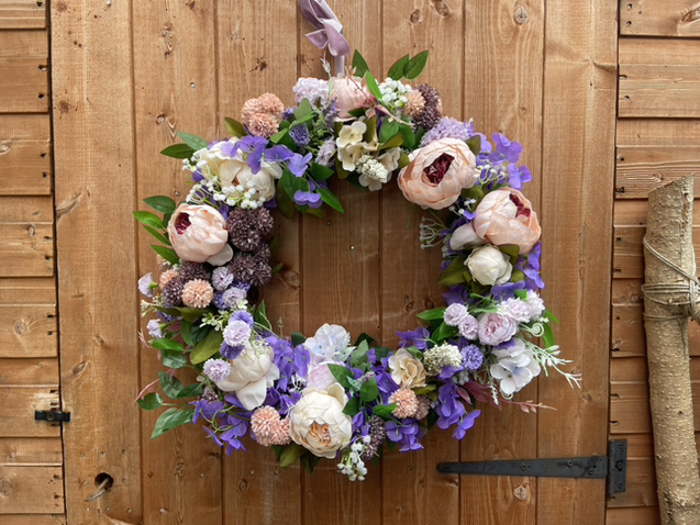 custom large faux wreath 