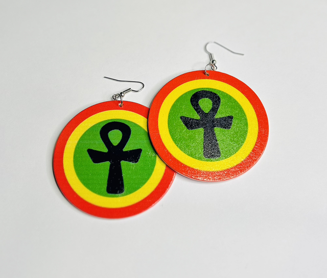Oorbellen Rasta Ankh