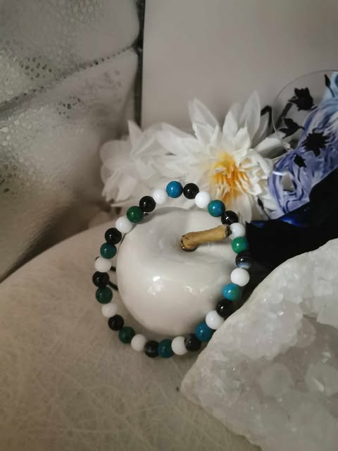 Bracelet vert, noir et blanc Collection Colors