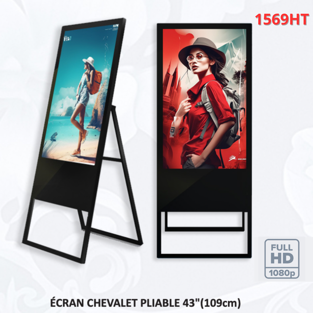Écran chevalet pliable - 4K ULTRA HD - 43"