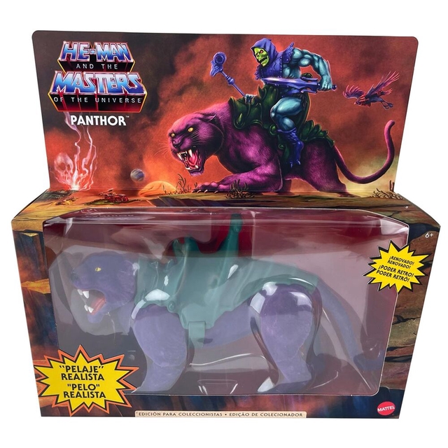 Masters of the Universe Origins Panthor flocked figure 23cm Collector's edition * New *