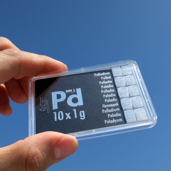 Palladium 10 x 1 gram 99,99%