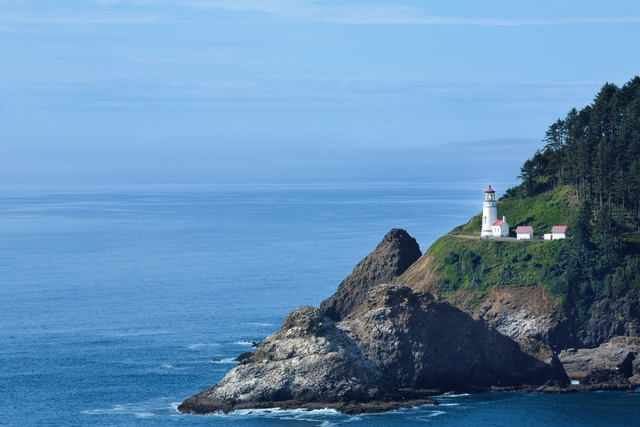 Lighthouse Serenity on a Cliffside Horizon in California