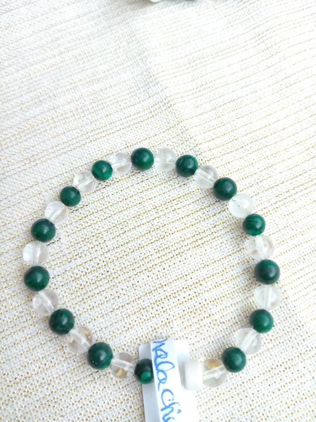 malachite et cristal de roche