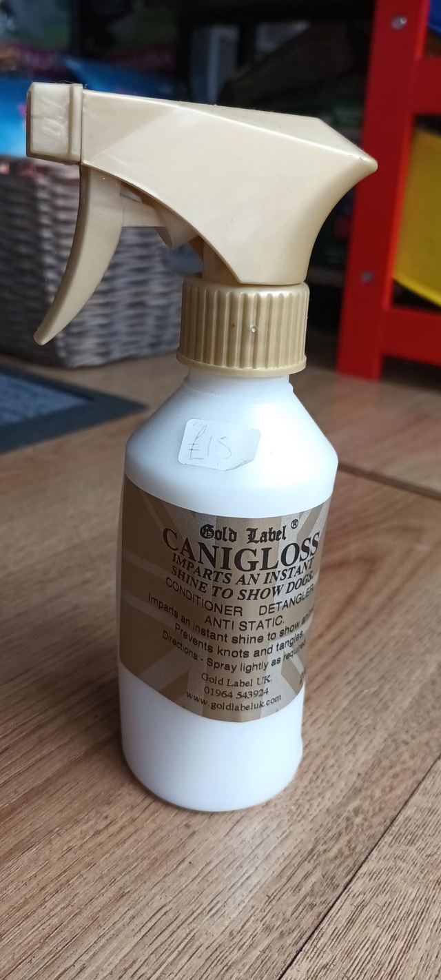 Gold label canigloss show dog conditioner spray 250ml  
