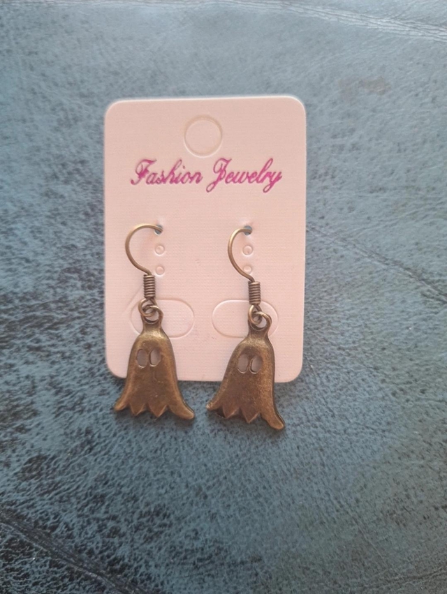 Antique Bronze Ghost Earrings Hook