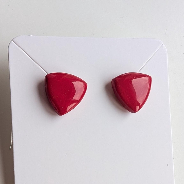 Red Triangle Studs