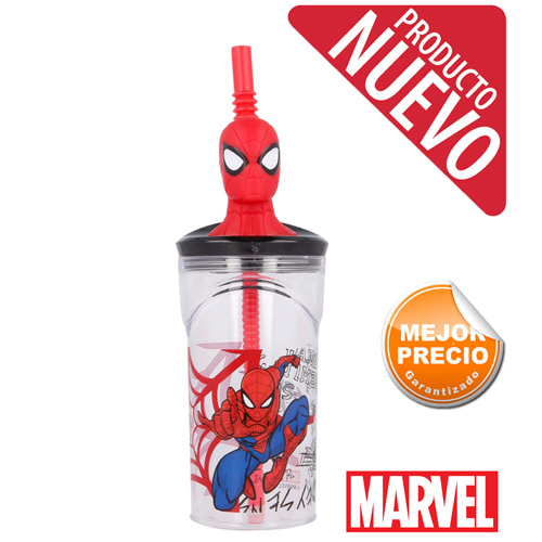 VASO CON FIGURA 3D SPIDER MAN