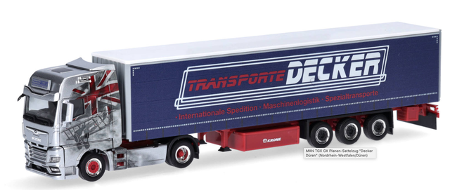 MAN TGX GX SZ Transporte Decker Herpa 1:87