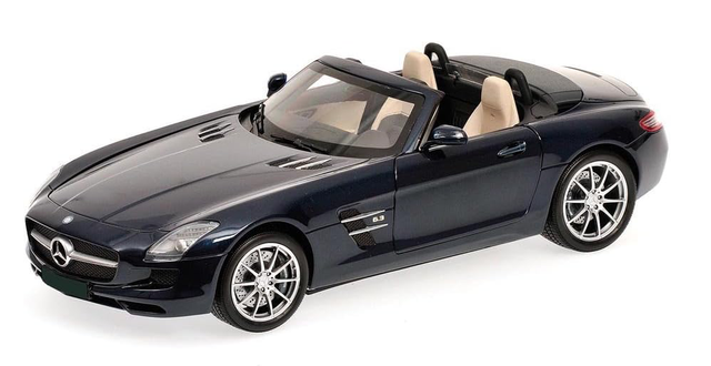 Mercedes Benz SLS AMG Roadster 2011 Blau met. Minichamps 1:18