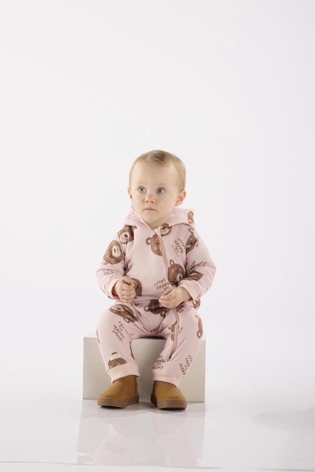 Macacão Ursinha Malha peluciada