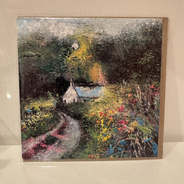 Greetings Card- Gala’s White Cottages, Holly Bush