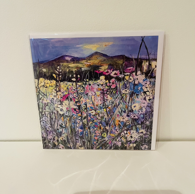 Greetings card- Eildons-Blue Eildons