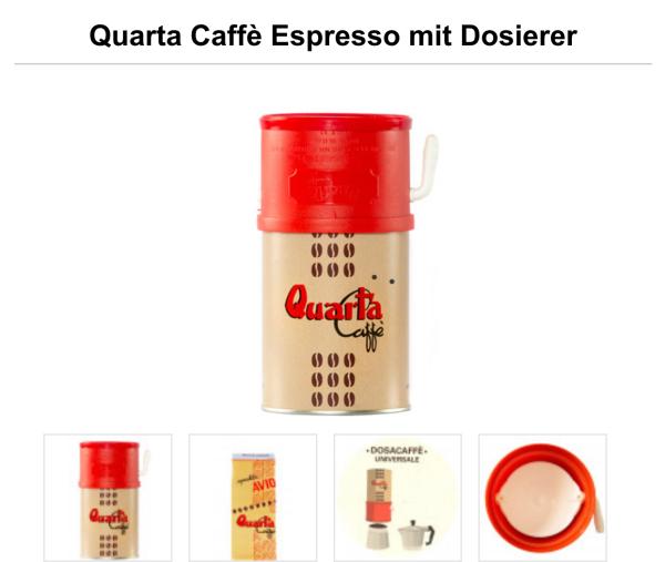 Quarta Caffè Espresso inkl. Dosierer