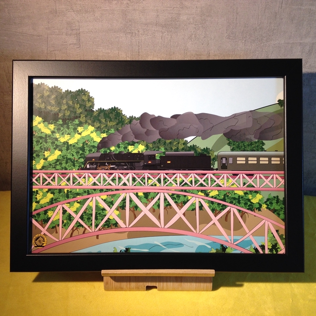 Poster A4 La 141R sur le viaduc