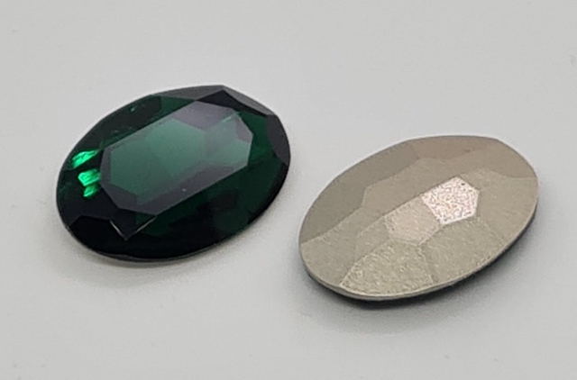 Fancy Oval K9, Blue Zirkon, 30x20mm