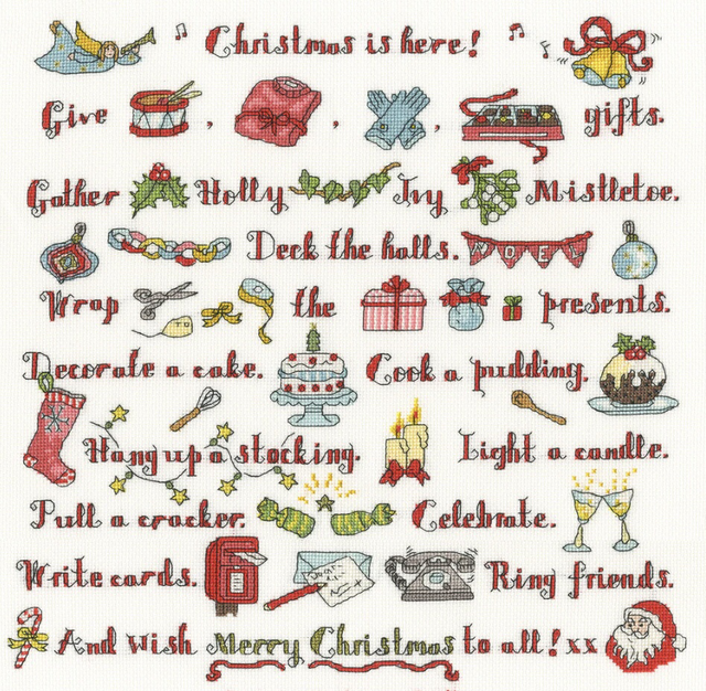 Bothy Threads Christmas Is Here Cross Stitch Kit UK's Premier Cross Stitch Kits