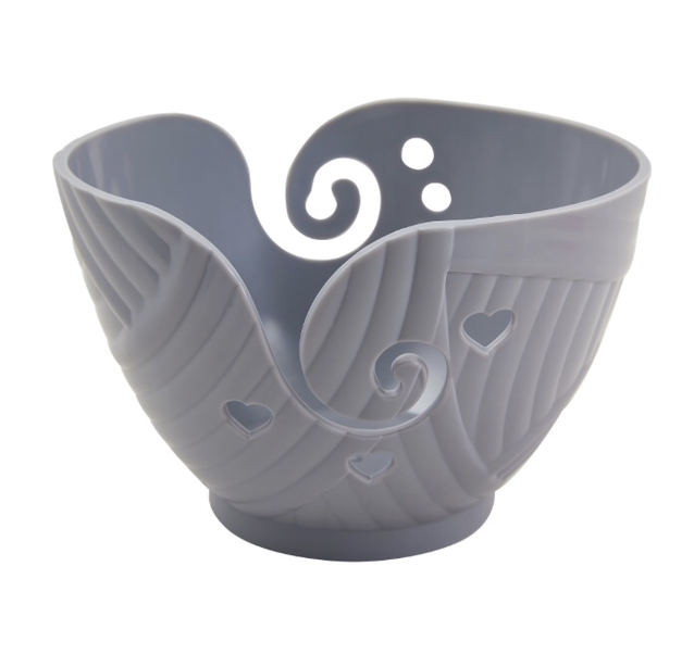Plastic Knitting Yarn Bowl in Cool Grey TangleFree Crafting