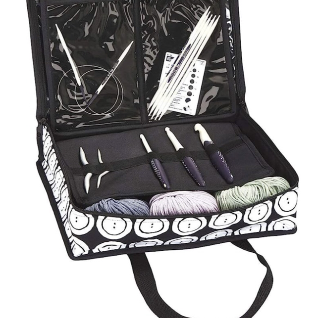 Universal Needlework Bag with Shoulder Straps Sewing, Knitting, and