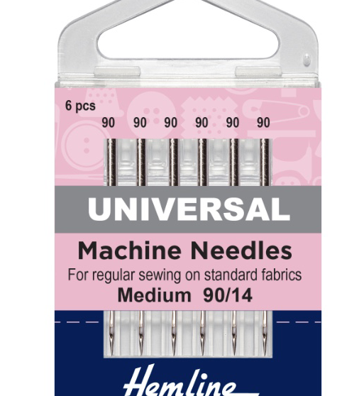 Universal Sewing Machine Needles 90/14 Medium/Heavy 6pcs CXC Crafty Threads.