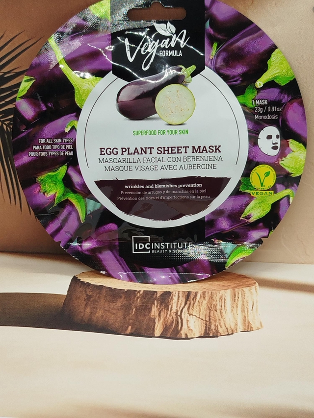 Masque visage végan, pour tous types de peaux – Aubergine